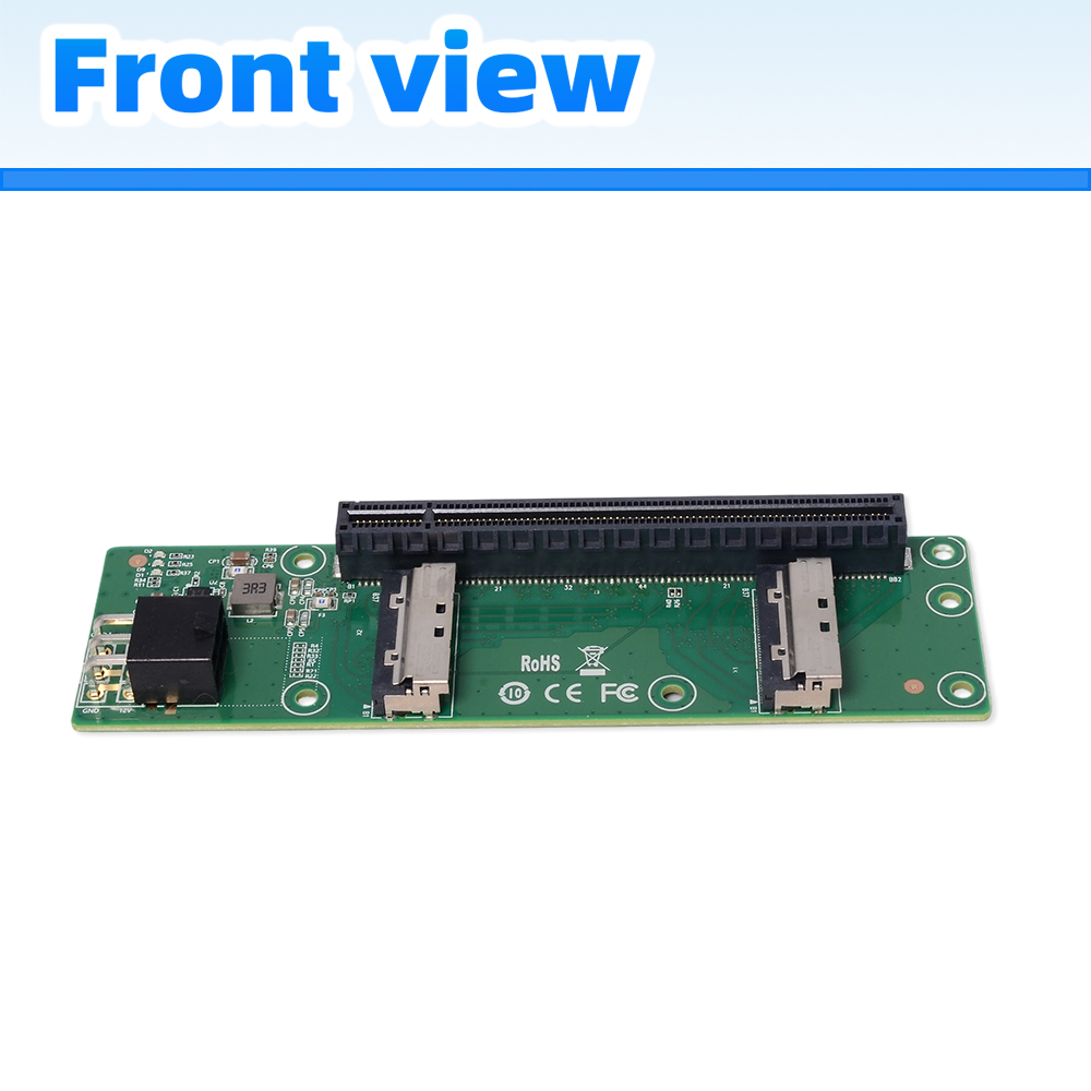 Speedier 2 x MCIO 8i to PCIe 1 - Pcie 5.0 Gpu Riser Cable ulasan dan harga
